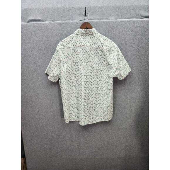 Cotton & Co Mens Tropical Print Short Sleeve Button-Up Shirt Size L - Picture 5 of 6